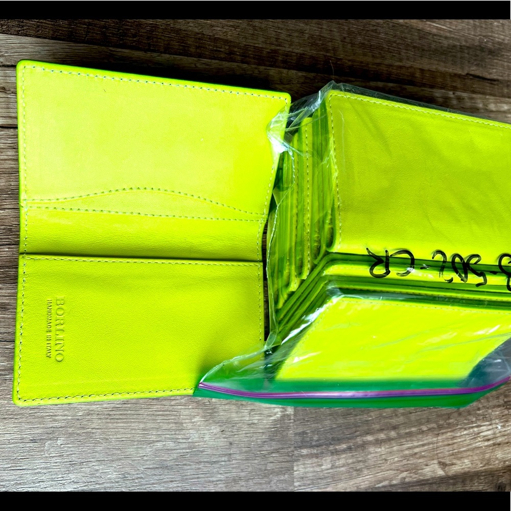 Soft leather borlino brand slim card holder